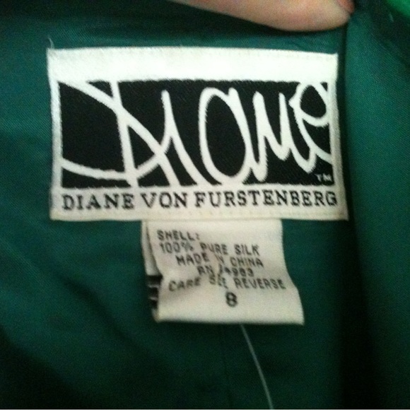 Diane Von Furstenberg Emerald Green Silk Dress - Picture 2 of 6